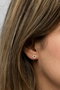 Heliophilia Silver Pendientes de Plata de Ley 925 con Recubrimiento de Oro y Circón